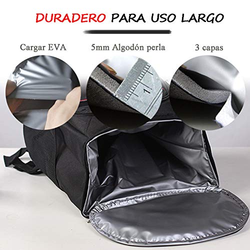 HOTSO Picnic Mochila Bolsa de Aislamiento Refrigerada con Abrebotellas,Gran Capacidad Hombres Mujeres Mochila Ligera Impermeable para Picnics,Senderismo,Camping,Playa,Trabajo,Deportes(Negro)