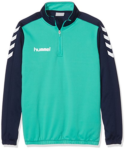 hummel Core 1/2 Zip Sweatshirts, Unisex niños, Verde Marino/Azul Oscuro Atlantis, 164-176