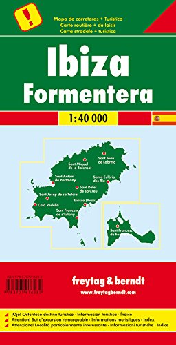 Ibiza y Formentera, mapa de carreteras. Escala 1:40.000. Freytag & Berndt.: Toeristische wegenkaart 1:40 000: AK 0528 (Auto karte)