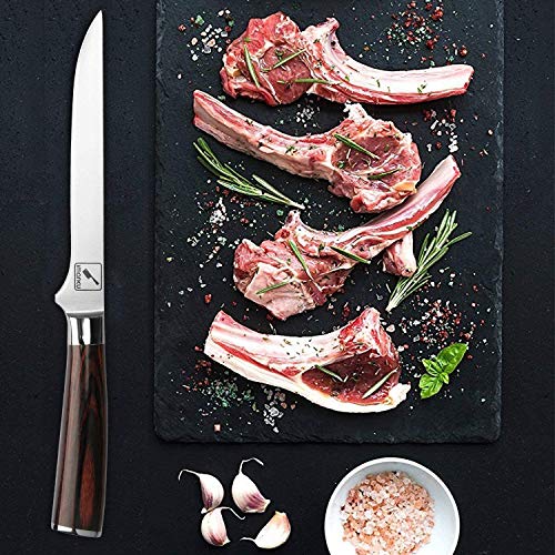 imarku Cuchillo Deshuesar - Cuchillo Deshuesador Profesional 15cm - Cuchillo Cocina Súper Afilado Acero Inoxidable con Mango Ergonómico - Cuchillo para Filetear Pescado y Carne