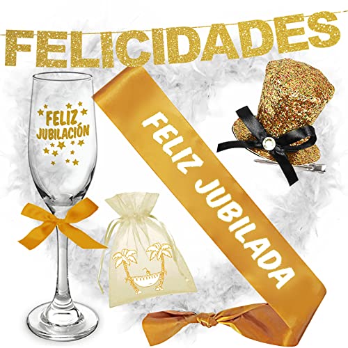 Inedit Festa Jubilada Banda Honorífica Feliz Jubilada Guirnalda Feliz Jubilación Copa Feliz Jubilación Boa Plumas