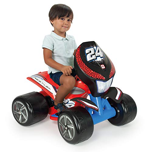 INJUSA - Quad Eléctrico Wrestler 6V Rojo Recomendado a Niños de 1 a 3 Años con Pedal Acelerador y Ruedas Anchas