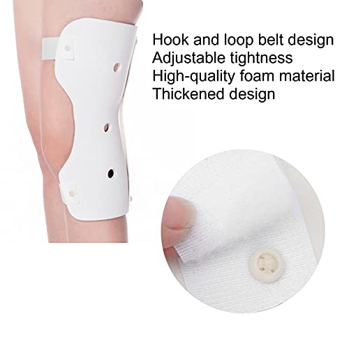 Inmovilizador De Rodilla Soporte De Rodilla Transpirable Para Hombres Y Mujeres Soporte De Pierna Recta De Espuma Ligera Férula De Rodilla Para Aliviar El Dolor En Las(Pierna izquierda)