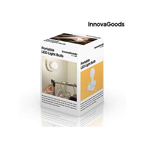 InnovaGoods Bombilla Led Portátil, Blanco, 1 Unidad (Paquete de 1)