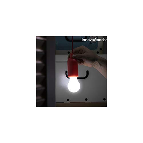 InnovaGoods Bombilla LED Portátil con Cordón, Aleatorio