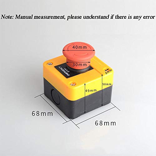Interruptor de Parada de Emergencia, Interruptor de Botón de Seta de 660V 10A Estación de Botón de Pulsador Para Emergencia En el Hogar