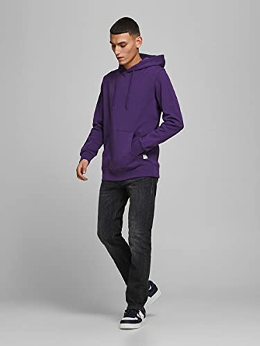 JACK & JONES Jjebasic Noos - Sudadera con Capucha, Hombre, Azul (Acai), L