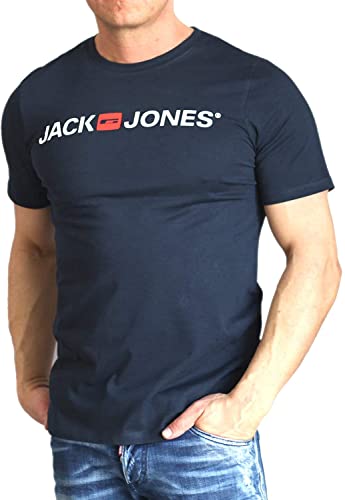 Jack & Jones Jjecorp Logo tee SS Crew Neck Noos Camiseta, Azul (Navy), XXL para Hombre