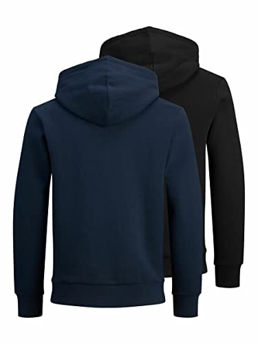 Jack & Jones JJECORP Old Logo Sweat Hood 2PK MP Sudadera, Black_a, S para Hombre