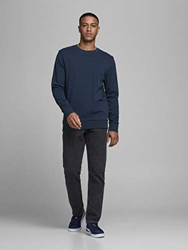 JACK & JONES Jjeholmen Sweat Crew Neck Noos, Suéter para Hombre, Azul (Navy Blazer), Large