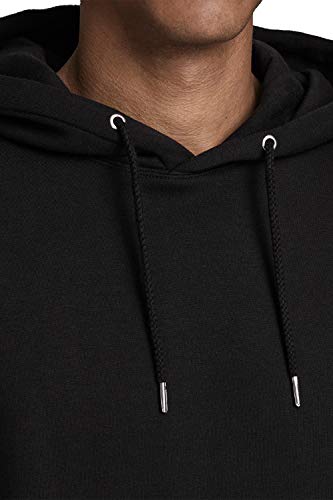 Jack & Jones Jjesoft Sweat Hood Noos Capucha, Negro (Black Black), L para Hombre