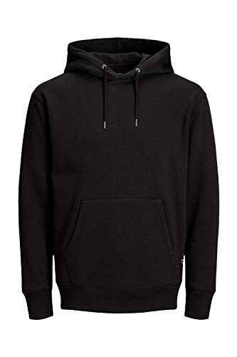 Jack & Jones Jjesoft Sweat Hood Noos Capucha, Negro (Black Black), L para Hombre