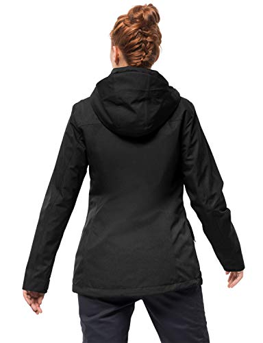 Jack Wolfskin Park Avenue - Chaqueta de invierno impermeable para mujer, Mujer, Chaqueta de invierno impermeable., 1107743, negro, small