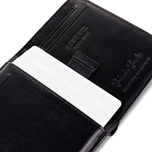 JAIMIE JACOBS SLIMSTAR Carteras Hombre Pequeña con Bloqueador RFID (Negro)