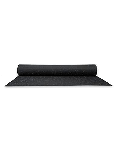 Jardin202 - Esterilla de Ejercicio y Fitness Especial para Gimnasios | Sport Premium | Moteado Azul | Base Negra | 1'25m (Ancho) x 4m (Largo) (6mm de Altura)