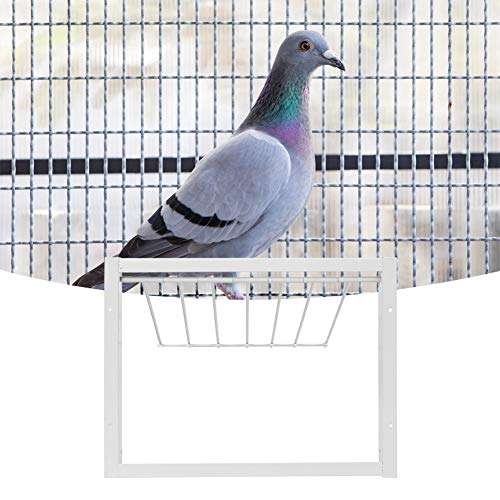 Jaula para pájaros T-Trap Puerta de Hierro para casa Trampa de Entrada para pájaros de Alta Resistencia Ventana unidireccional Cortina para Puerta Barras en T de Hierro para Pigeon (30 * 26cm)