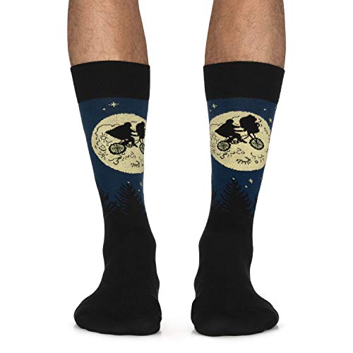 Jimmy Lion Calcetines para Hombre y Mujer de color Azul ET Flying Bicycle Talla 36-40