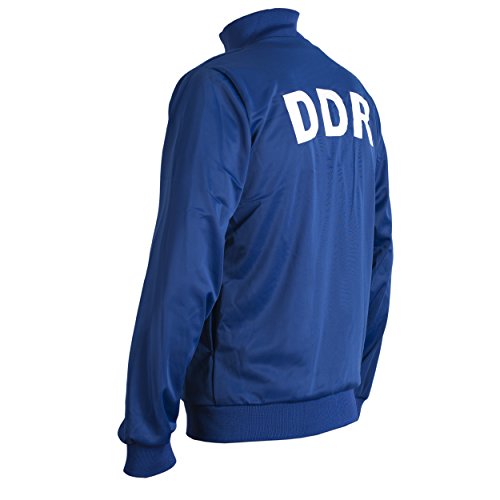 JL Sport De Deutsche Demokratische Republik Alemania Oriental RDA 1970 Fútbol Retro De La Chaqueta del Chándal De Cremallera Hombre - S