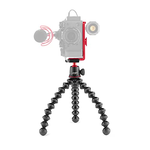 JOBY GorillaPod 3K Kit Vert, Soporte de Trípode 3K Compacto Flexible y Rótula 3K con Soporte Vertical L para Cámara sin Espejo en Modo Paisaje y Retrato, hasta 3 kg (6,6 LB), Negro