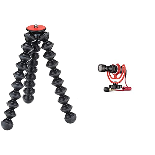 JOBY GorillaPod 3K - Stand de Trípode Flexible Ligero para Cámaras DSLR y CSC/Sin Espejo, Peso hasta 3 kg, JB01510-BWW + Rode Microphones VideoMicro - Micrófono para cámaras DSLR