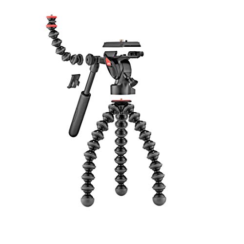 JOBY GorillaPod - Kit 3K Video Pro, Trípode Profesional Flexible con Rótula de 2 Vías para Cámaras DSLR, CSC/Sin Espejo y de Vídeo, Peso hasta 3 kg, JB01562-BWW