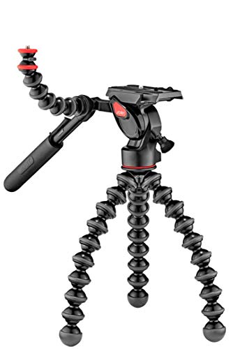 JOBY GorillaPod - Kit 3K Video Pro, Trípode Profesional Flexible con Rótula de 2 Vías para Cámaras DSLR, CSC/Sin Espejo y de Vídeo, Peso hasta 3 kg, JB01562-BWW