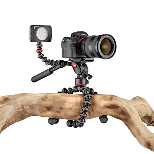 JOBY GorillaPod - Kit 3K Video Pro, Trípode Profesional Flexible con Rótula de 2 Vías para Cámaras DSLR, CSC/Sin Espejo y de Vídeo, Peso hasta 3 kg, JB01562-BWW