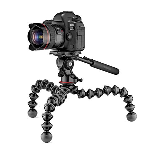 JOBY GorillaPod - Kit 5K Video Pro, Trípode Profesional Flexible con Rótula de 2 Vías para Cámaras DSLR, CSC/Sin Espejo y de Vídeo, Peso hasta 4 kg, JB01561-BWW
