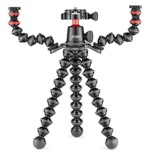 Joby JB01567-BWW - Kit de Trípode Flexible en Aluminio con Rótula y Dos Brazos GorillaPod para Cámaras CSC/Sin Espejo Premium, 3K PRO, Peso hasta 3 kg