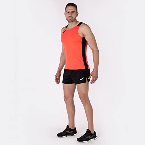 Joma Camiseta Tirantes Record II Coral flúor Negro