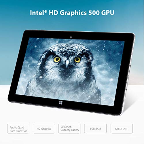 Jumper EZpad 6S Pro - Tablet de 11,6 pulgadas Windows 10 (Intel Apollo Lake N3450 Quad Core, 6 GB DDR3L RAM 128 GB SSD, 1920 x 1080 píxeles, 9000 mAh, HDMI, BT 4.0), color plateado