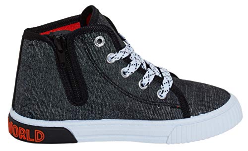 Jurassic World Zapatos de lona Hi Top Trainers Dinosaurio Botines con cremallera Bombas Zapatillas, gris, 30 EU