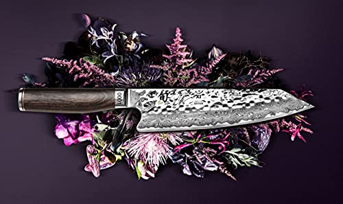 Kai Kiritsuke Shun Premier Tim Mälzer TDM-1783 - Cuchillo (32 capas, mango de madera de nogal laminada marrón, longitud de la hoja: 20 cm, longitud del mango: 10,5 cm)