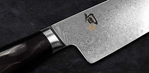 Kai Shun Premier Tim Mälzer | Minamo Santoku | TMM-0702 | Cuchillo Santoku japonés ultrarafilado, acero de Damasco + piedra de afilar Kai AP-0316