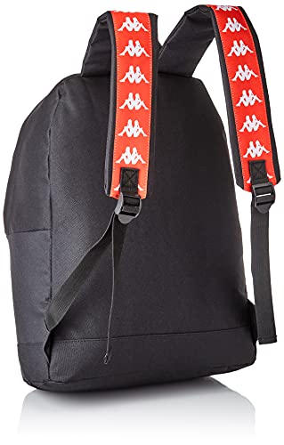 Kappa BASTIL, Mochila Unisex-Adult, Negro/Naranja, Standard