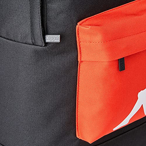 Kappa BASTIL, Mochila Unisex-Adult, Negro/Naranja, Standard