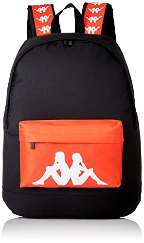 Kappa BASTIL, Mochila Unisex-Adult, Negro/Naranja, Standard