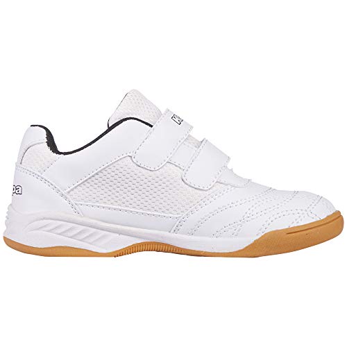 Kappa Kickoff, Zapatillas de Deporte Interior Unisex niños, Blanco (White/Black 1011), 33 EU