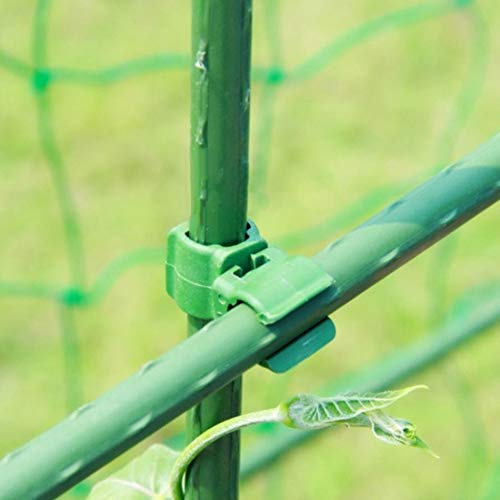 Keebgyy 36 conectores de caña de enrejado para plantas, accesorios de ratán para escalar, conectores de plantas, clip para jaulas de tomate de jardín (16 mm)