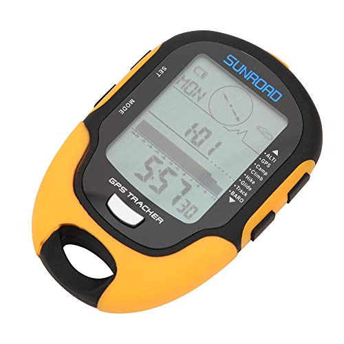 Keenso Altímetro electrónico GPS para Exteriores, FR510 ABS IPX4 Grado Impermeable Medidor de altitud para navegación al Aire Libre Temperatura Humedad Brújula GPS Altímetro electrónico