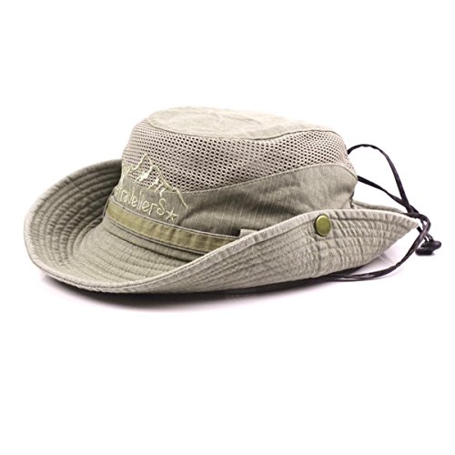 KeepSa Para Mujer Para Hombre Sombrero Para el Sol de Algodón de Ala Ancha Bucket Hat Safari Boonie Hat Verano Protección UV Plegable Pesca Hat