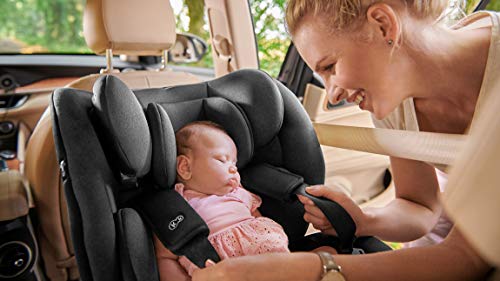 Kinderkraft Silla de Coche Isofix MYWAY, Grupo 0+/1/2/3, 0-36 Kg, H-Guard, Negro