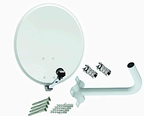 Kit Antena Parabólica 60cm Marca Tecnovoz + Soporte Pared + LNB Illusion