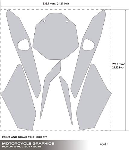 Kit de decoración Placa Frontal X-Adventure Sports Uniracing Honda X-ADV