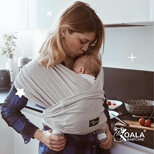 Koala Babycare - Fular Portabebés fácil de usar (fácil de colocar), unisex ajustable, la mochila portabebes multiusos apropiada hasta 10 kg. Fular portabebés elastico - Diseño Registrado KBC®