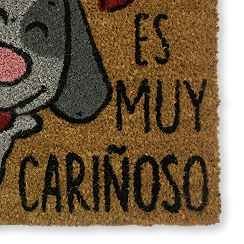 KOKO DOORMATS Felpudo Entrada casa Perro, Felpudo Original Cuidado con el Perro | Felpudos Originales y Divertidos para Entrada casa Puerta, terraza o jardín | Fibra de Coco y PVC | 40x60x1.5 cm