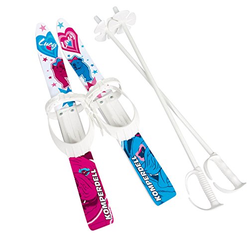 Komperdell Kids SKI-Set 70(Girls) Esquís, Bebés Unisex, Blanco/Rosa