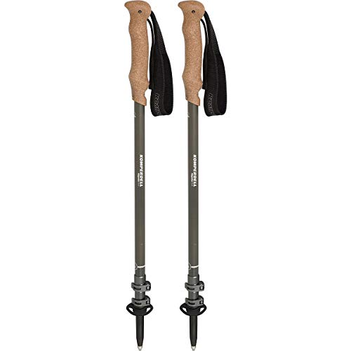 KOMPERDELL Ridgehiker Cork Powerlock Bastón de Trekking, Gris, 140 cm