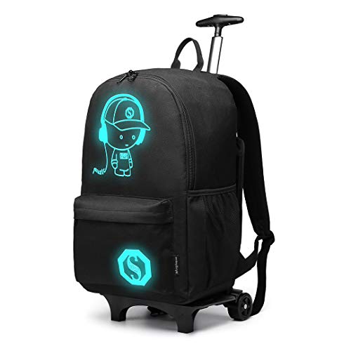 Kono Equipaje Infantil niños Cabina de Equipaje Maleta Trolley con la Mochila y la Bolsa la Musica (Negro)