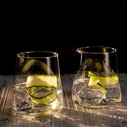 Krosno Vasos de Agua Gin Tumbler | Conjunto 6 Piezas | 380 ML | Avant-Garde Collection | Perfectos para Uso en Casa, Restaurante y en Fiestas | Apto para Microondas y Lavavajillas